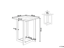 Pöydät<Beliani Sivupoyta Lasitasolla Rosteri Hopea Crystal