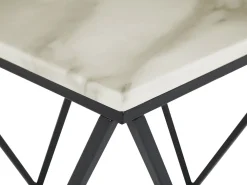 Pöydät<Beliani Sivupoyta Marmorikuvio Beige/Musta Malibu