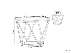 Pöydät<Beliani Sivupoyta Marmorikuvio Beige/Musta Malibu