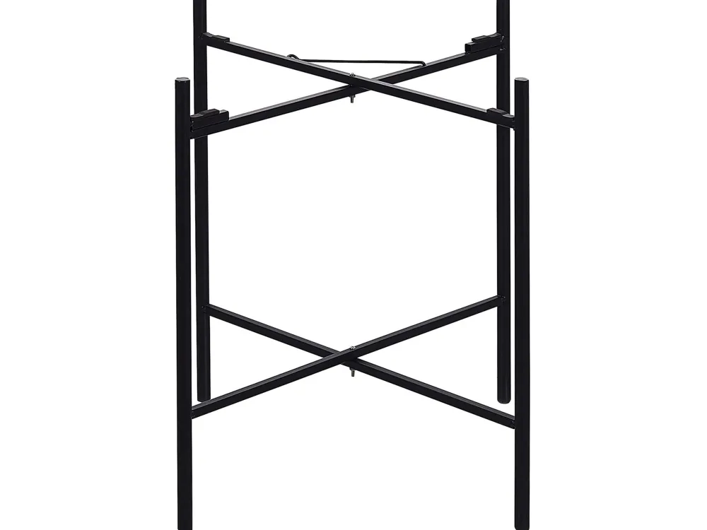 Pöydät<Beliani Sivupoyta Metalli Musta/Luonnonvari Vienna