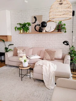 Pöydät<Beliani Sivupoyta Metalli Musta/Luonnonvari Vienna