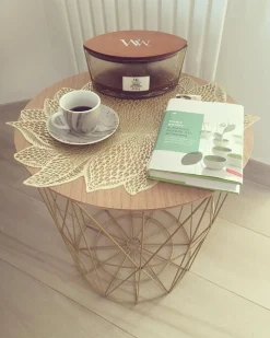 Pöydät<Beliani Sivupoyta Metalli Säilytystila Kulta Lanark