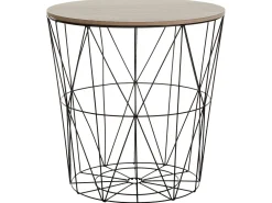 Outlet Beliani Sivupoyta Metalli Säilytystila Musta Lanark