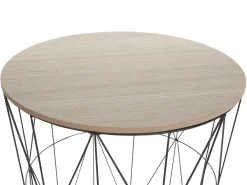 Outlet Beliani Sivupoyta Metalli Säilytystila Musta Lanark