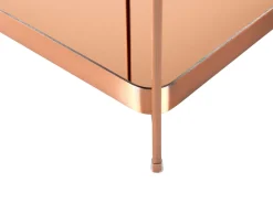 Best Beliani Sivupoyta Peililasitasolla Metalli Korkea Kupari Alsea