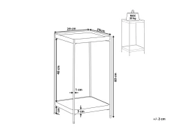 Best Beliani Sivupoyta Peililasitasolla Metalli Korkea Kupari Alsea