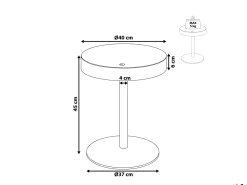 New Beliani Sivupoyta Säilytystila Vaalea Puu/Valkoinen Oregon