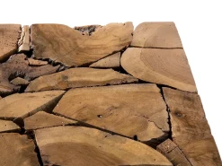 Cheap Beliani Sivupoyta Tiikki Vaalea Puu Nelson