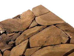 Cheap Beliani Sivupoyta Tiikki Vaalea Puu Nelson