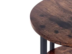 Clearance Beliani Sivupoyta Tumma Puu/Musta Tolar