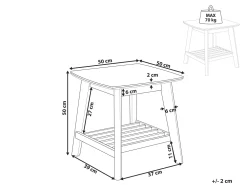Pöydät<Beliani Sivupoyta Vaalea Puu Tulare