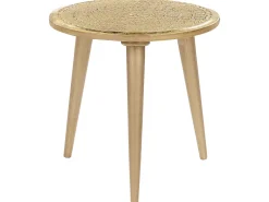 Shop Beliani Sivupoytasetti Mangopuu Kulta 2 Kpl Narra