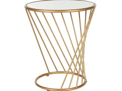 Best Beliani Sivupoytasetti Peililasitasolla Rauta Kulta 2 Kpl Twist