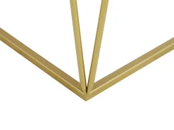 Pöydät<Beliani Sivupoytasetti Peililasitasolla Metalli Kulta 2 Kpl Sierra