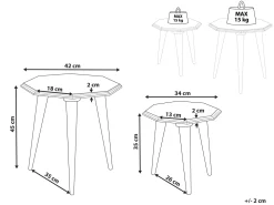 Fashion Beliani Sivupoytasetti Vaaleansininen 2 Kpl Kanri