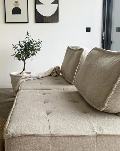 Discount Beliani Sohvan Osa 1-Istuttava Beige Tibro