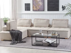 Discount Beliani Sohvan Osa 1-Istuttava Beige Tibro