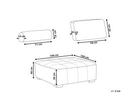 Outlet Beliani Sohvan Osa 1-Istuttava Vaaleanpunainen Tibro