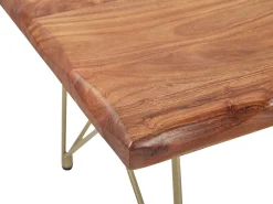 New Beliani Sohvapoyta Akaasia Vaalea Puu/Kulta Raley