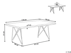 New Beliani Sohvapoyta Akaasia Vaalea Puu/Kulta Raley