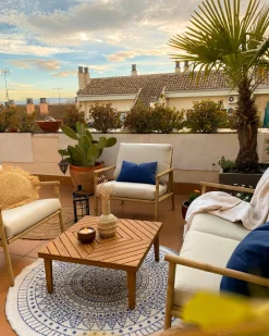 Pöydät<Beliani Sohvapoyta Akaasia Vaalea Puu Baratti