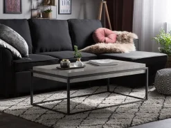 Store Beliani Sohvapoyta Harmaa Altos