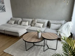 Pöydät<Beliani Sohvapoyta Iso Ja Keskikokoinen Vaalea Puu/Musta 2 Kpl Melody