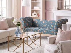 Best Sale Beliani Sohvapoyta Lasitasolla Metalli Kulta Orland