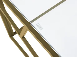 Best Sale Beliani Sohvapoyta Lasitasolla Metalli Kulta Orland