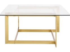 Best Sale Beliani Sohvapoyta Lasitasolla Metalli Kulta Crystal