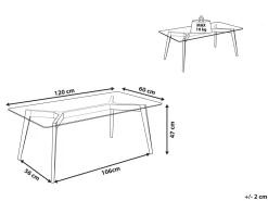Outlet Beliani Sohvapoyta Lasitasolla Pyokki Vaalea Puu Hudson