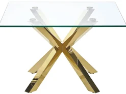 Pöydät<Beliani Sohvapoyta Lasitasolla Rosteri Kulta Starlight