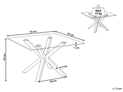 Pöydät<Beliani Sohvapoyta Lasitasolla Rosteri Kulta Starlight