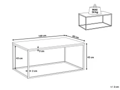 Cheap Beliani Sohvapoyta Marmorikuvio Beige/Musta Delano