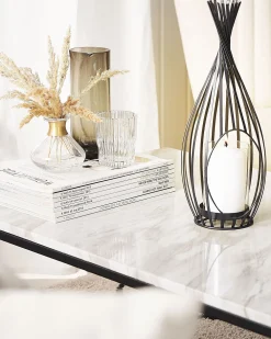 Cheap Beliani Sohvapoyta Marmorikuvio Beige/Musta Delano