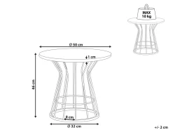 Hot Beliani Sohvapoyta Marmorikuvio Valkoinen/Kulta Concan