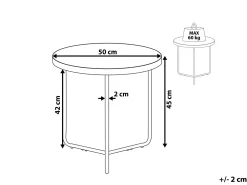 Pöydät<Beliani Sohvapoyta Pieni Vaalea Puu/Musta Melody