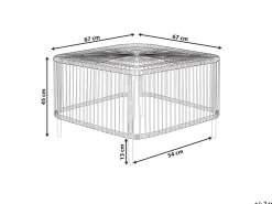 Ulkokalusteet<Beliani Sohvapoyta Rottinki Luonnonvari Cesenatico