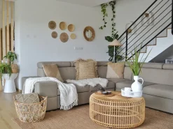 Pöydät<Beliani Sohvapoyta Rottinki Luonnonvari Limni