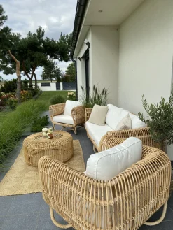 Pöydät<Beliani Sohvapoyta Rottinki Luonnonvari Limni