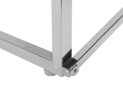 Pöydät<Beliani Sohvapoyta Ruostumaton Teras Marmorikuvio Valkoinen/Hopea Emporia