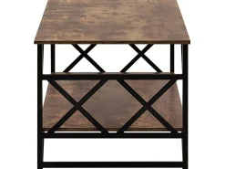 Pöydät<Beliani Sohvapoyta Ruskea/Musta Bolton