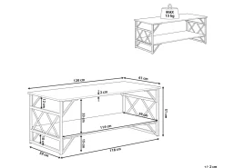 Pöydät<Beliani Sohvapoyta Ruskeanharmaa/Musta Bolton