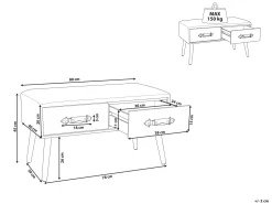 Sale Beliani Sohvapoyta Sametti 2 Laatikkoa Musta Amtrak