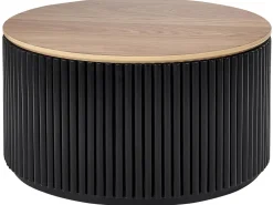 Best Sale Beliani Sohvapoyta Säilytystila Vaalea Puu/Musta Kirkwood