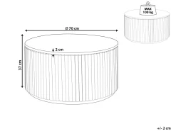 Best Sale Beliani Sohvapoyta Säilytystila Vaalea Puu/Musta Kirkwood