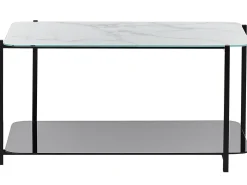 Clearance Beliani Sohvapoyta Teras Marmorikuvio Valkoinen/Musta Gloster
