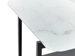 Clearance Beliani Sohvapoyta Teras Marmorikuvio Valkoinen/Musta Gloster