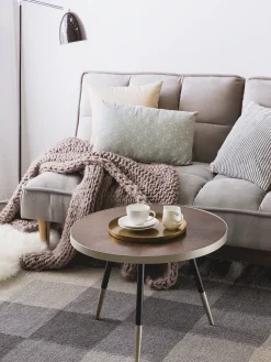 Pöydät<Beliani Sohvapoyta Tumma Puu/Hopea Ramona