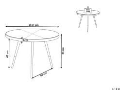 Pöydät<Beliani Sohvapoyta Tumma Puu/Hopea Ramona